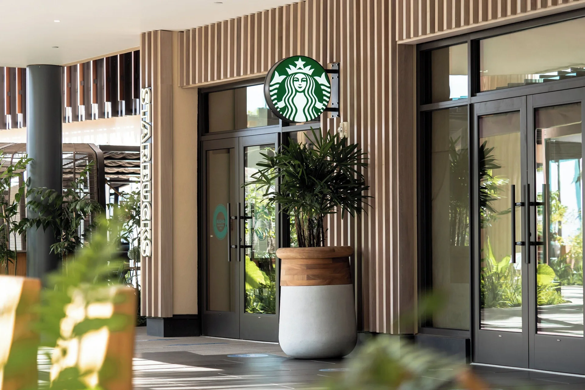 Starbucks Cafe entrance at The Westin Maui Resort & Spa, Ka'anapali.