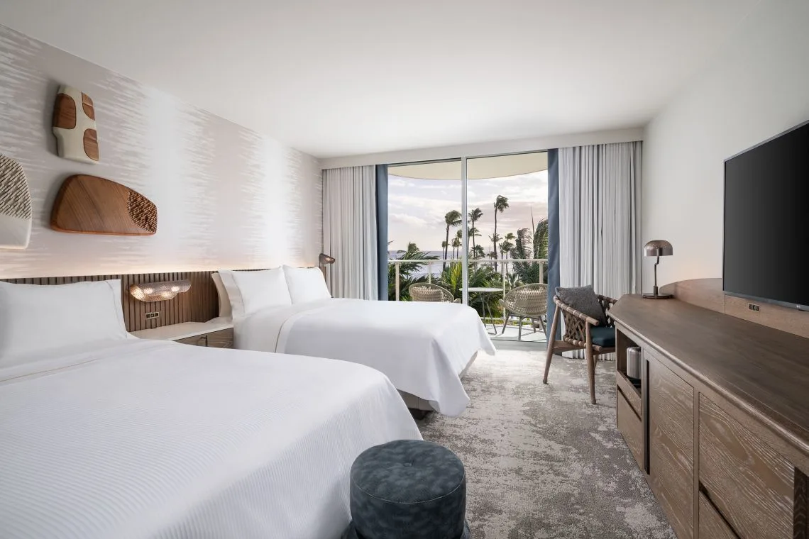 Ocean View room with two beds and balcony at The Westin Maui Resort & Spa, Ka'anapali.