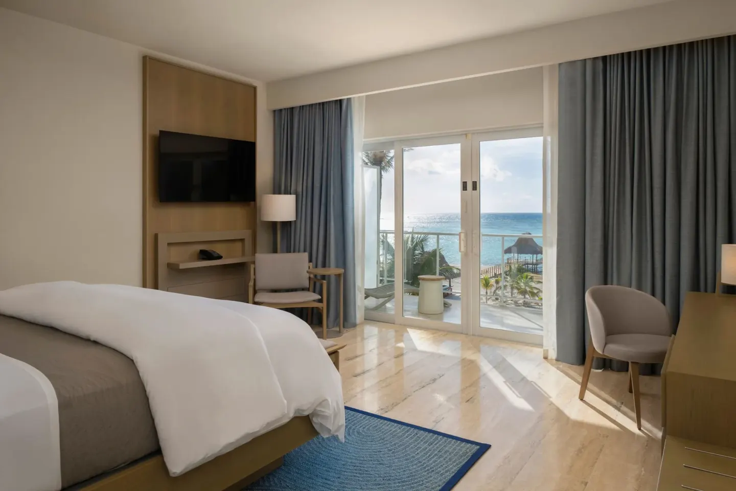 Traditional Room with king bed and balcony ocean view at The Westin Puntacana Resort.