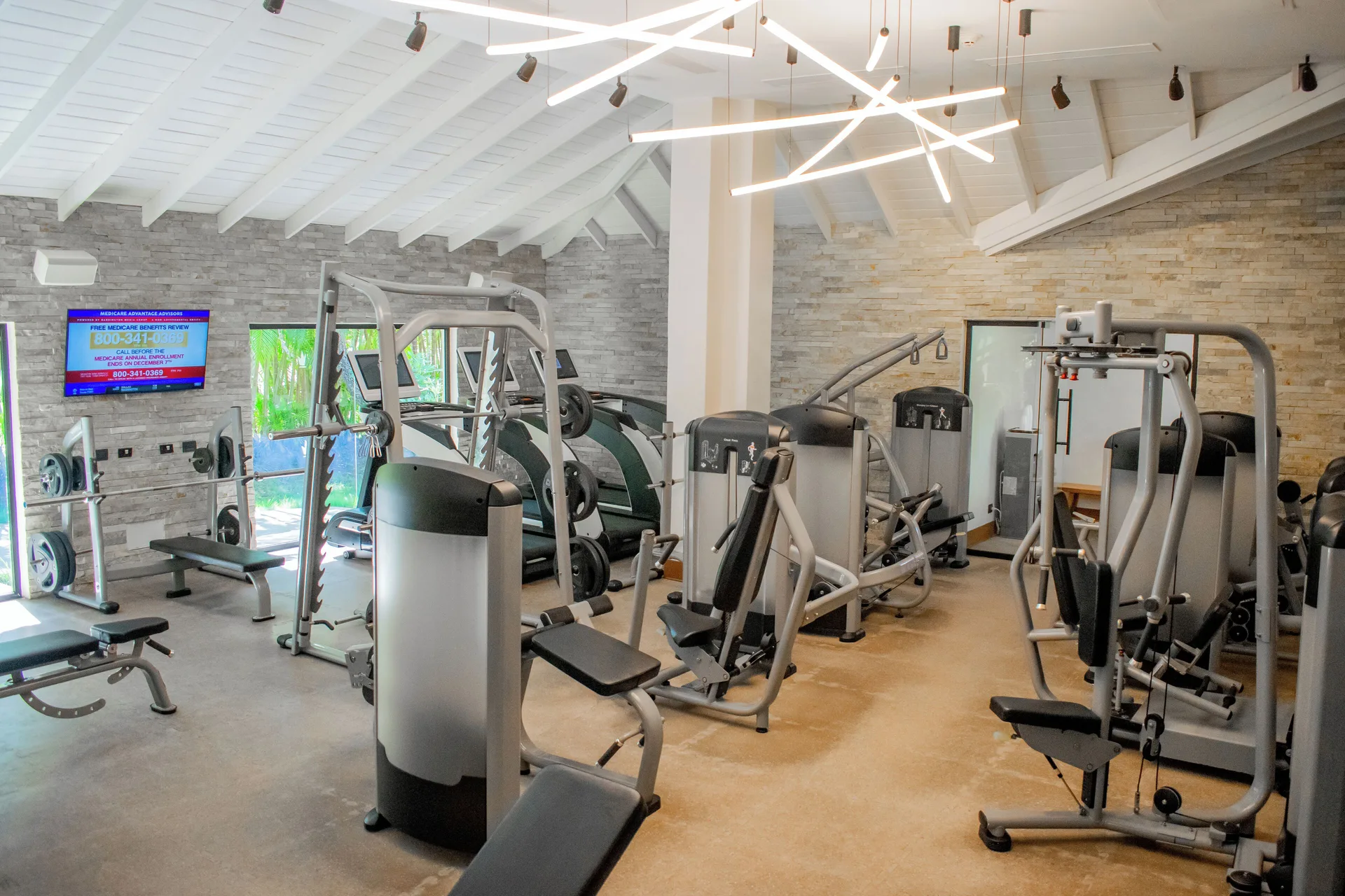 Fitness center with treadmills and strength equipment at Tropical Deluxe Princess.