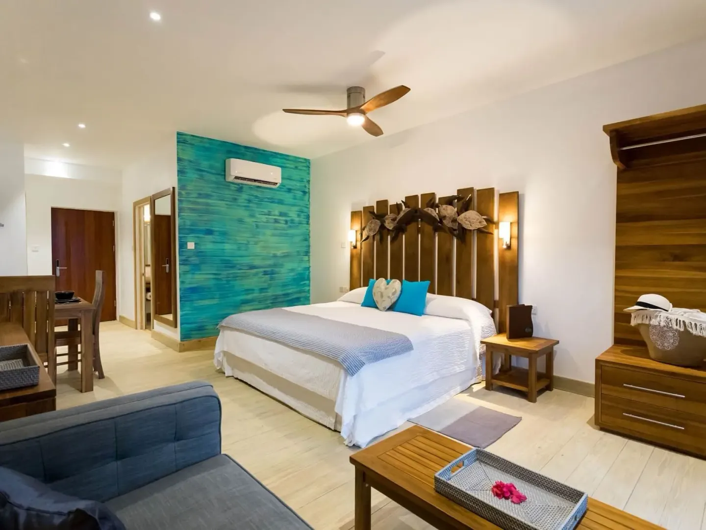 Inside the Cocoa Pod Suites at True Blue Bay Resort — from the hotel's own gallery.