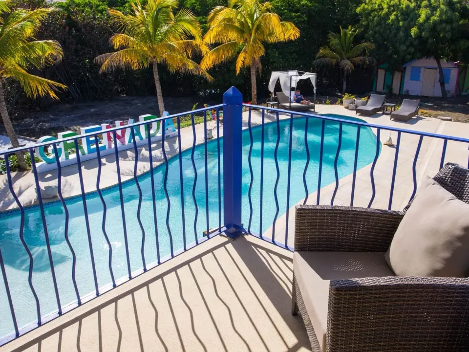 Inside the Cocoa Pod Suites at True Blue Bay Resort — from the hotel's own gallery.