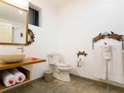 Inside the Cocoa Pod Suites at True Blue Bay Resort — from the hotel's own gallery.