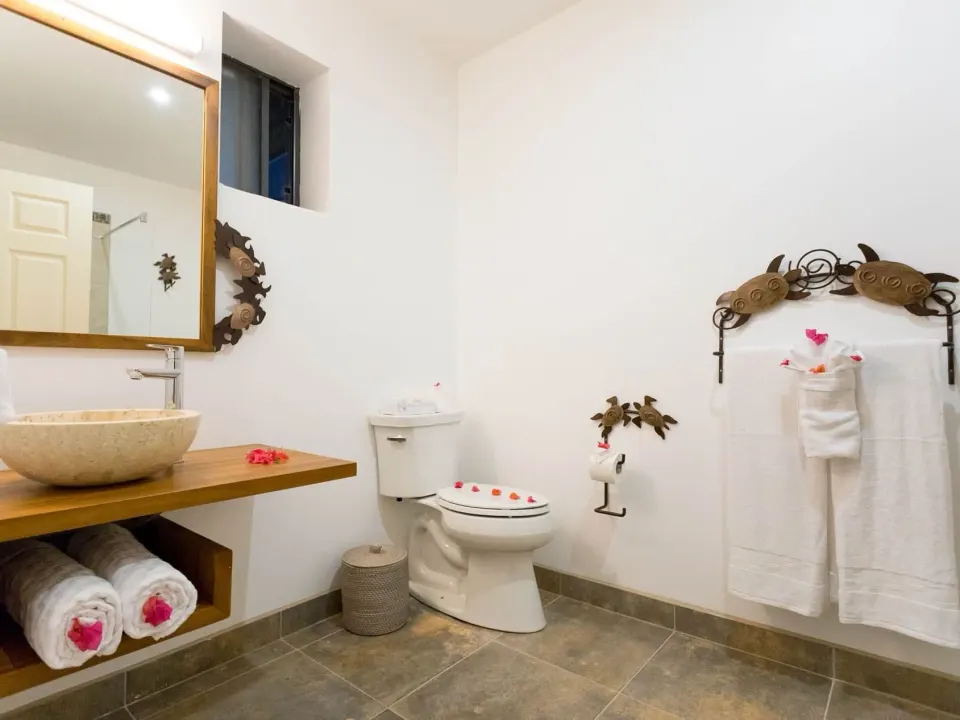 Inside the Cocoa Pod Suites at True Blue Bay Resort — from the hotel's own gallery.