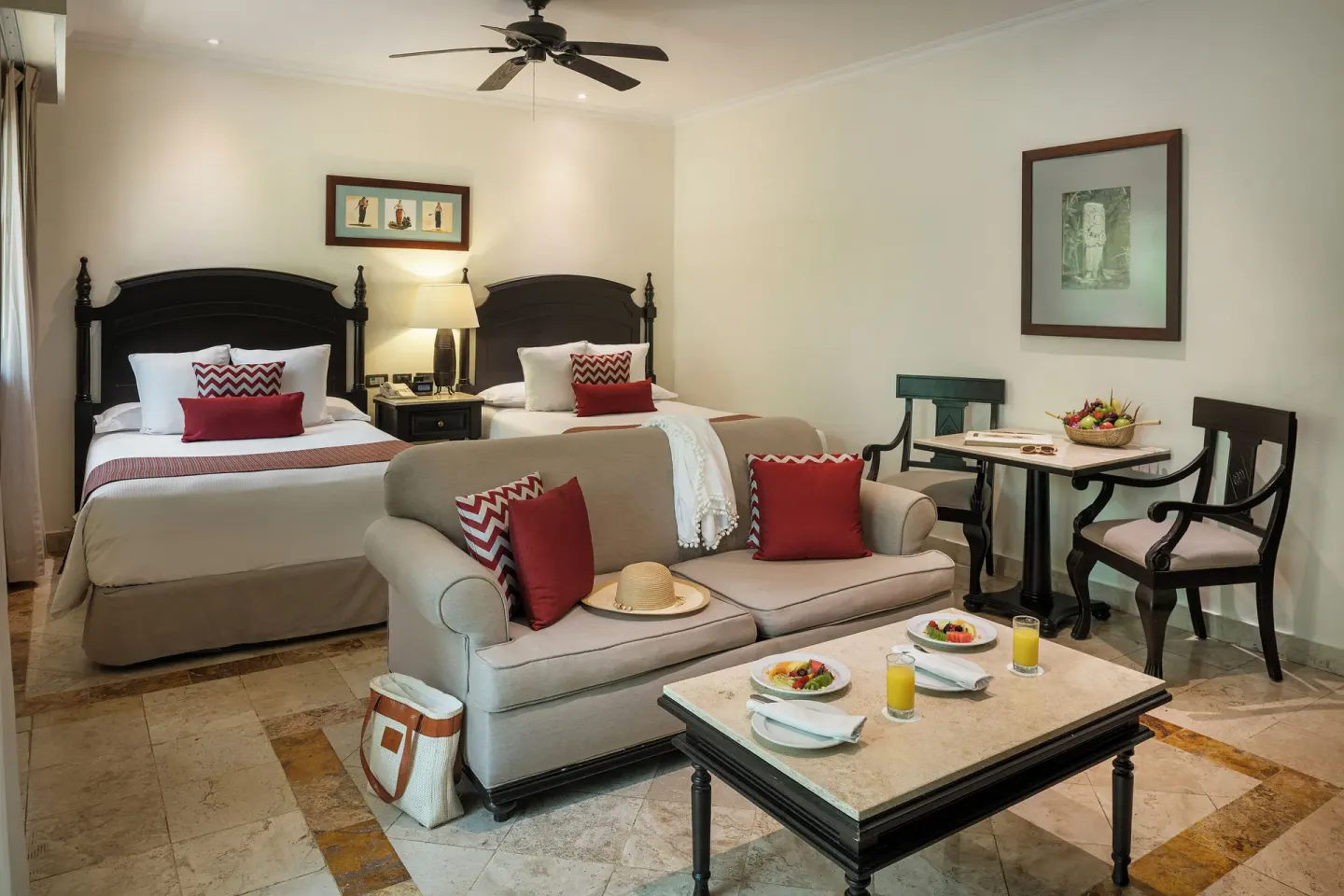 Deluxe Junior Suite Garden View with two beds at Valentin Imperial Riviera Maya.