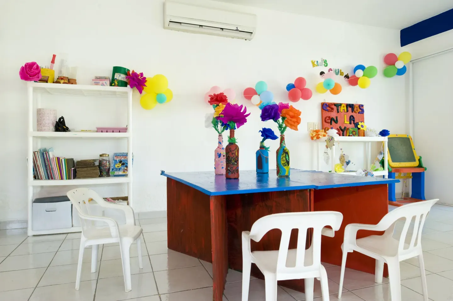 Kids' activity room with craft tables at Vamar Vallarta Marina and Beach Resort.