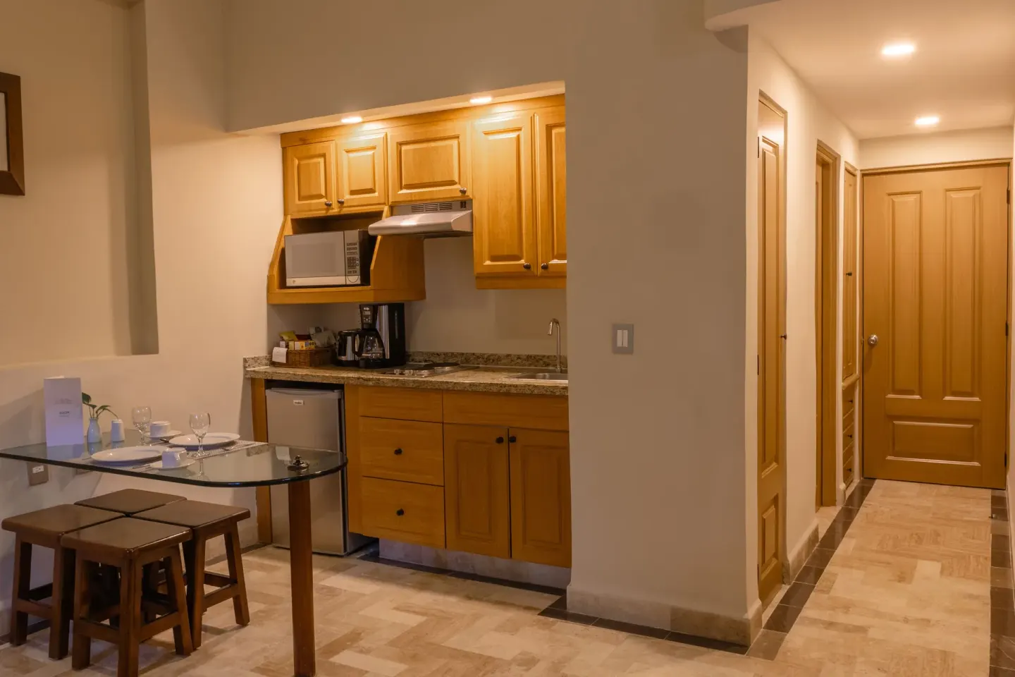2 Bedroom Lock Off kitchenette and dining nook at Velas Vallarta Suites Resort.