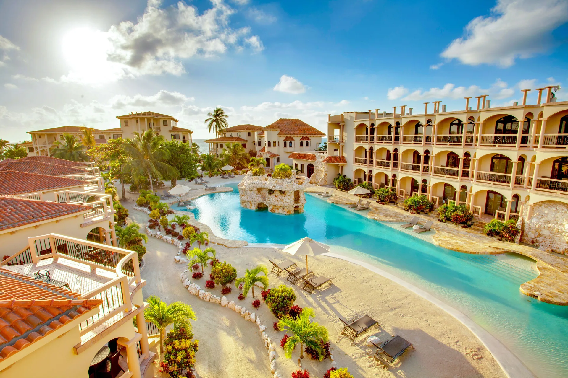 Coco Beach Resort family-friendly Ambergris Caye resort with lagoon-style pools and beachfront suites