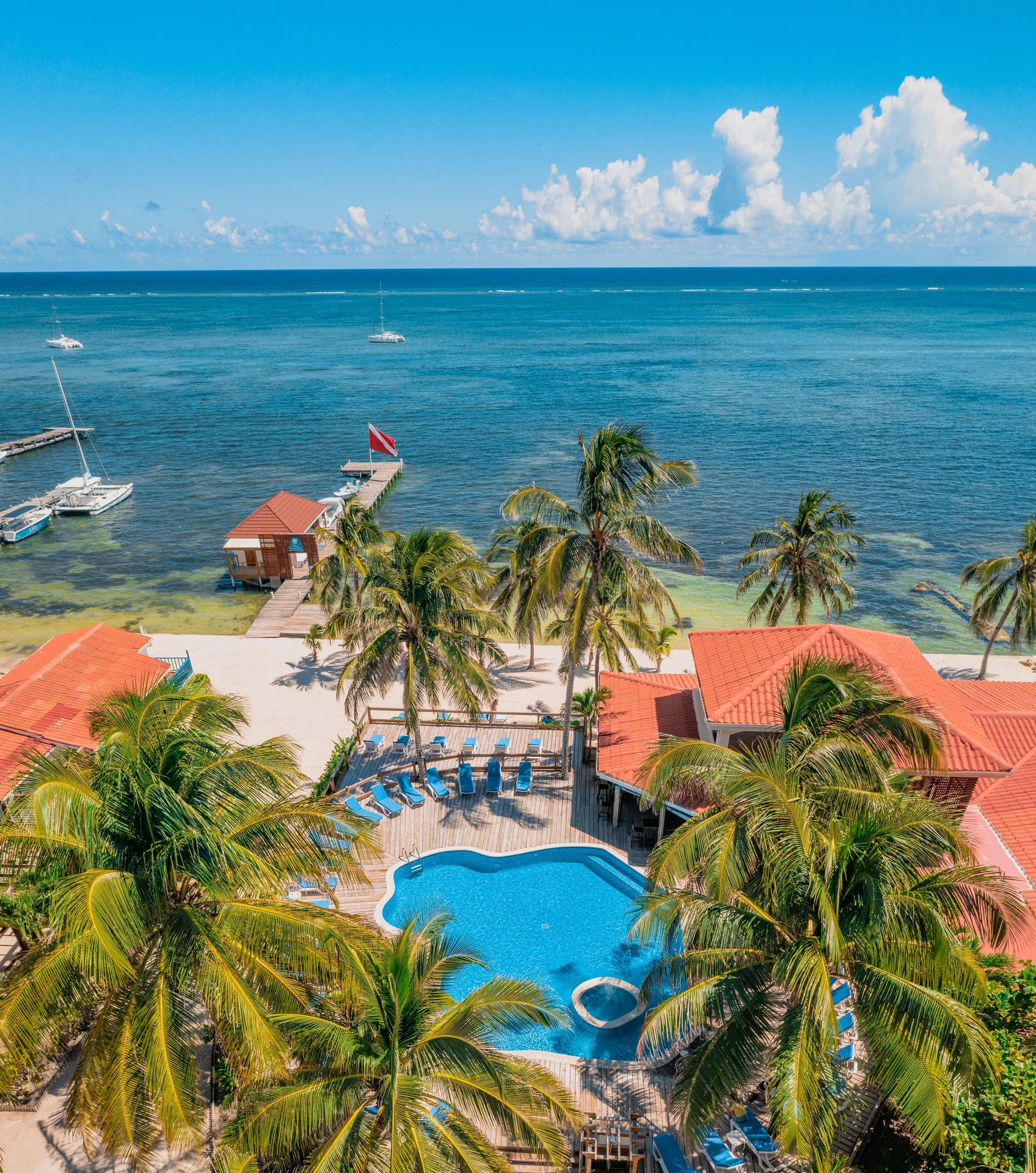 Sunbreeze Hotel beachfront San Pedro Belize hotel with central location and dive access