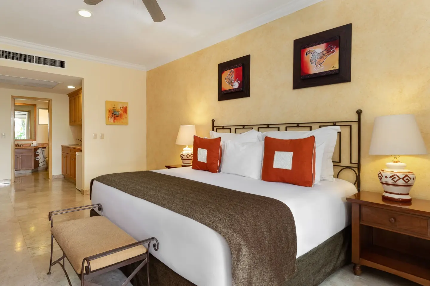 Deluxe Studio Ocean View king bed at Villa del Arco Beach Resort & Spa Cabo San Lucas.