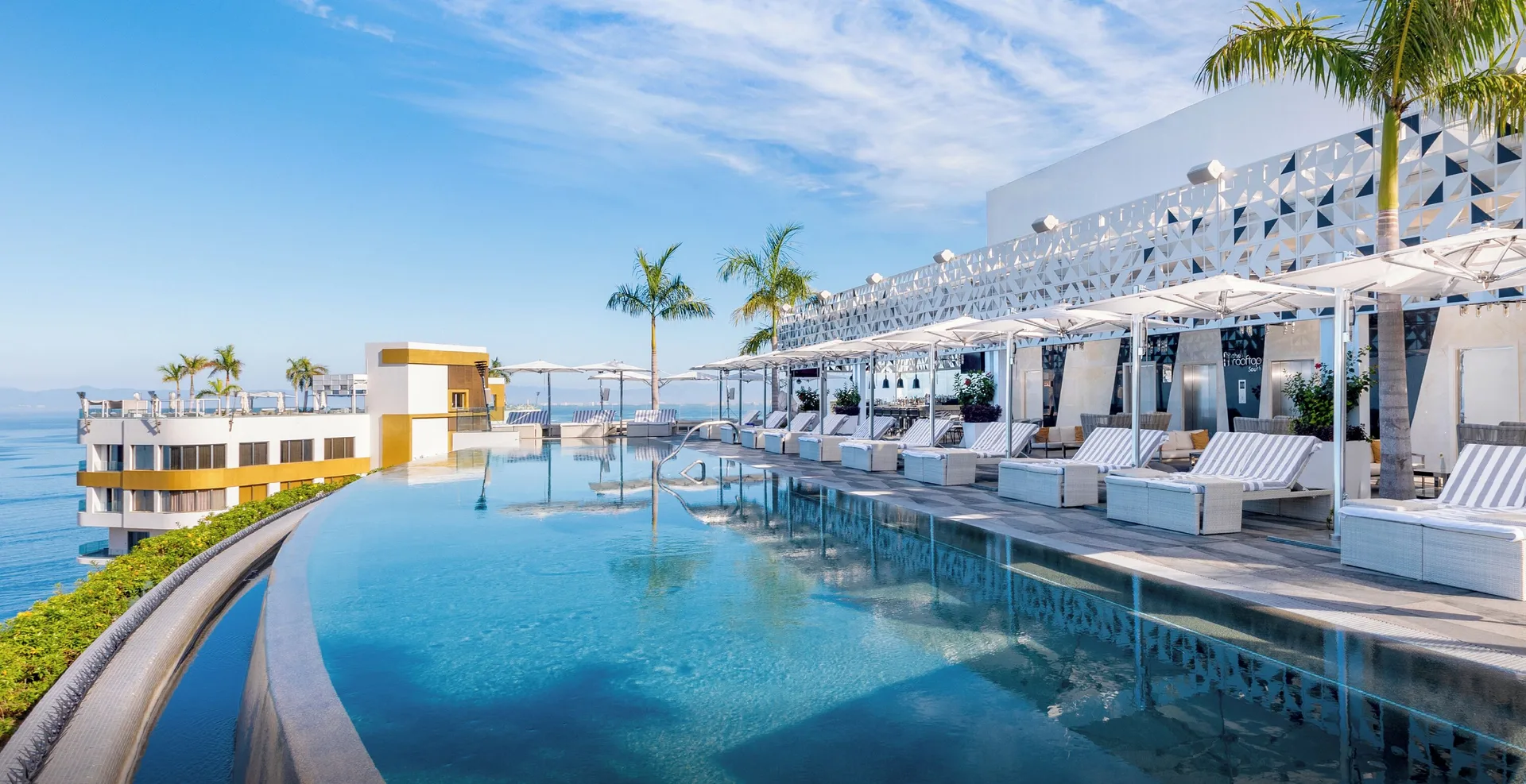 Hotel Mousai Puerto Vallarta adults-only luxury resort with infinity pools and ocean views in Puerto Vallarta, Mexico.