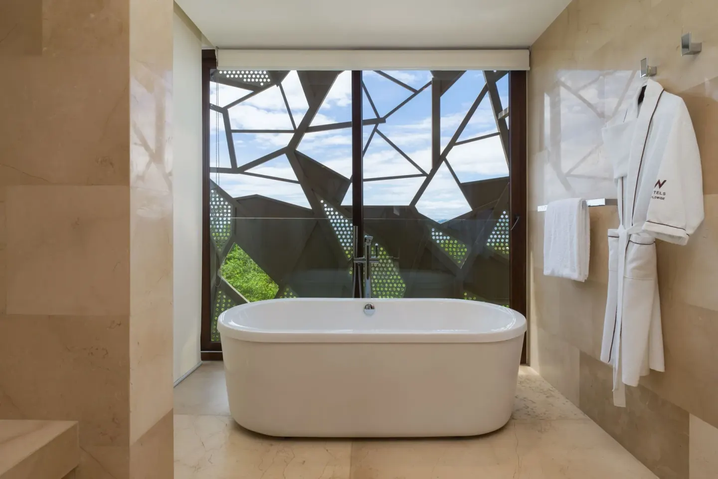 Freestanding bathtub in the residence bathroom at W Costa Rica - Reserva Conchal.