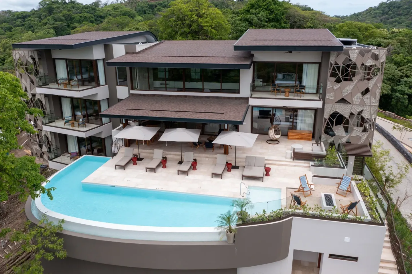 Private 5 Bedroom Residence exterior with pool terrace at W Costa Rica - Reserva Conchal.