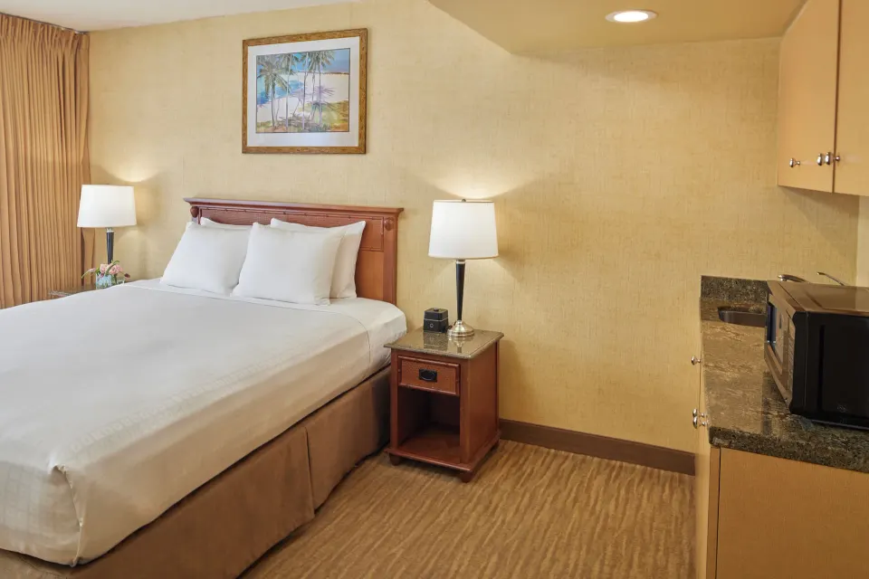 Superior Studio with Den bed and kitchenette at Waikiki Resort Hotel.