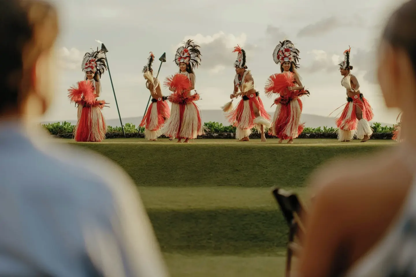 Luau dancers perform on the lawn at Wailea Beach Resort - Marriott, Maui.