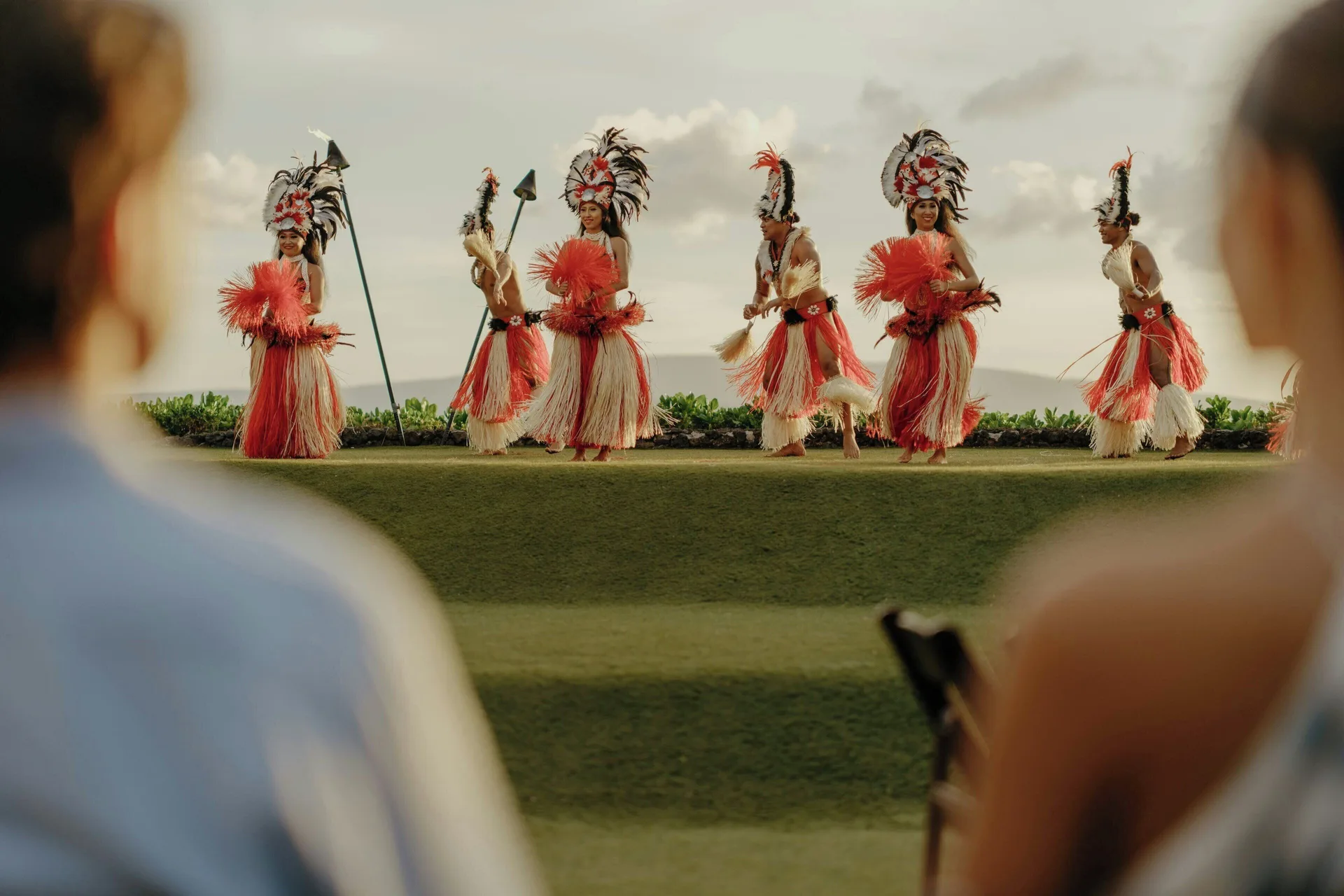 Luau dancers perform on the lawn at Wailea Beach Resort - Marriott, Maui.