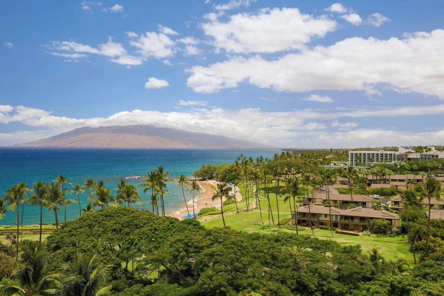 Ocean and beach view from a junior suite at Wailea Beach Resort - Marriott, Maui.