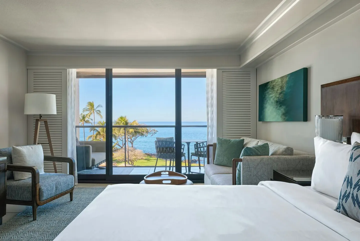 Premium Ocean View room with king bed and balcony at Wailea Beach Resort - Marriott, Maui.