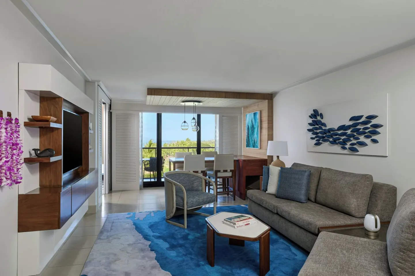 Ocean-view suite living room and dining area at Wailea Beach Resort - Marriott, Maui.