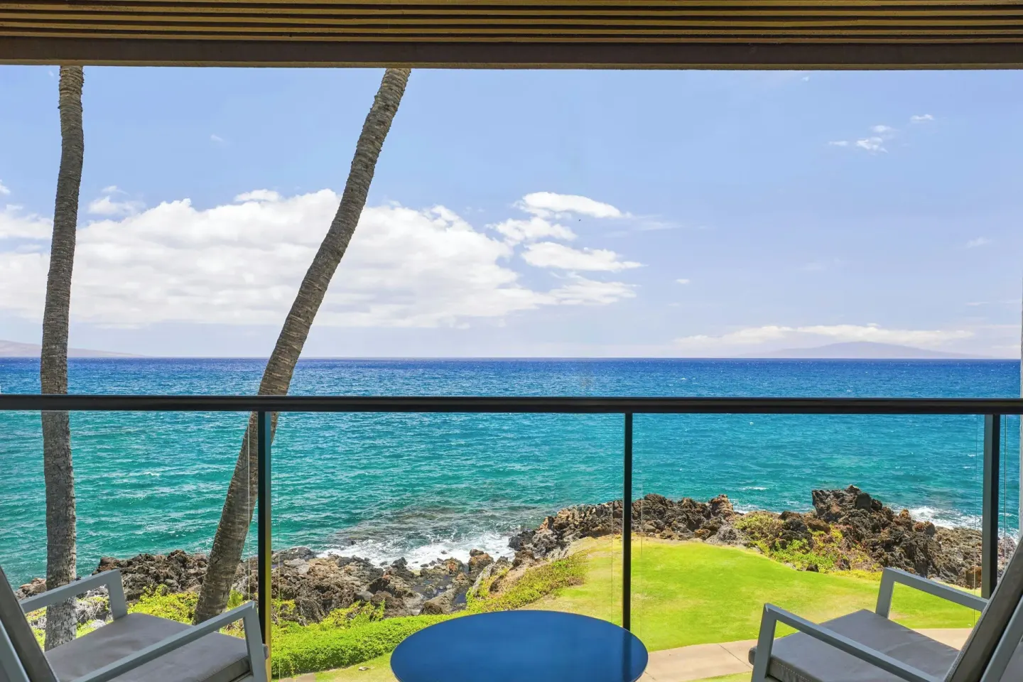 Oceanfront villa balcony view over water at Wailea Beach Resort - Marriott, Maui.