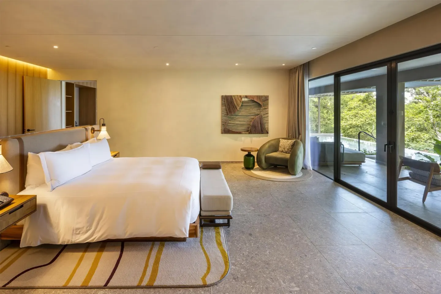 King guest room with terrace plunge pool at Waldorf Astoria Costa Rica Punta Cacique.