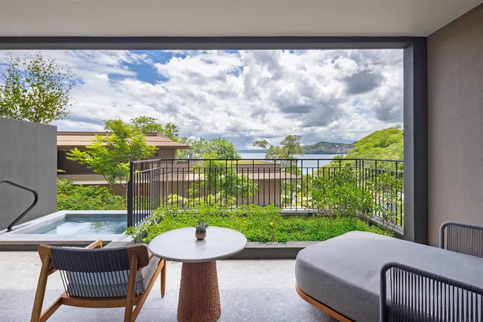 Bahia View 1 Room terrace with plunge pool at Waldorf Astoria Costa Rica Punta Cacique.
