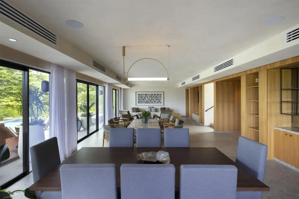 Villa dining and living room at Waldorf Astoria Costa Rica Punta Cacique.