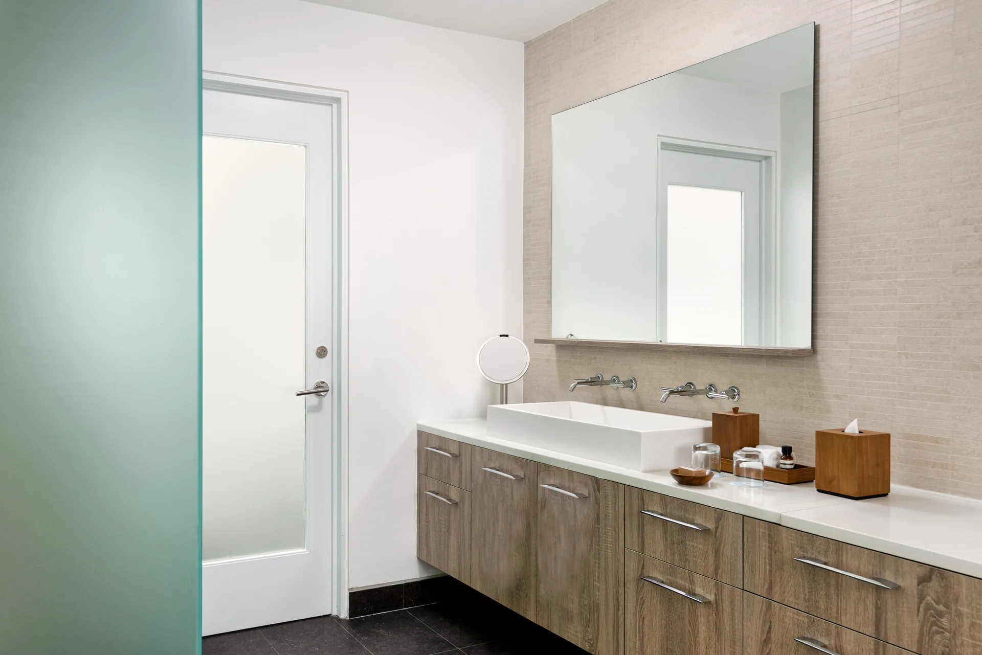 Studio Ocean View bathroom vanity at Wymara Resort and Villas.