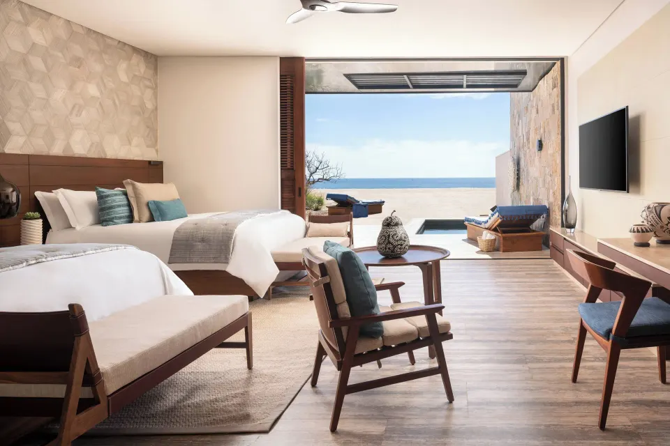 Two-bed guest room with terrace plunge pool at Zadún, a Ritz-Carlton Reserve, Los Cabos.