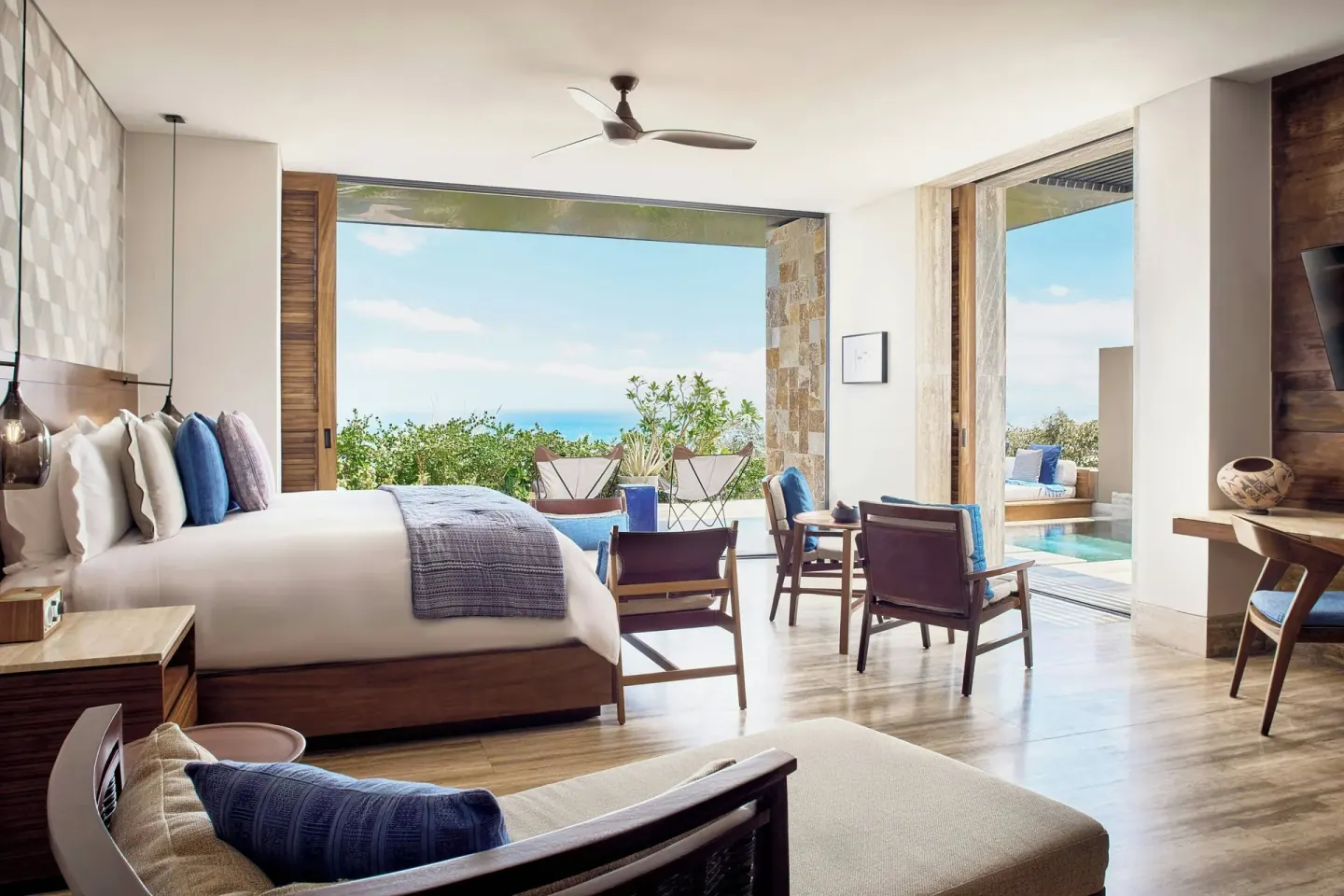 Two-bed oceanfront room with open terrace and plunge pool at Zadún, a Ritz-Carlton Reserve, Los Cabos.